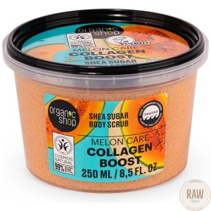 Organic_shop_MELON_CARE_COLLAGEN_BOOST_SHEA_SUGAR_BODY_SCRUB_250ml