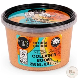 Organic_shop_MELON_CARE_COLLAGEN_BOOST_SHEA_SUGAR_BODY_SCRUB_250ml