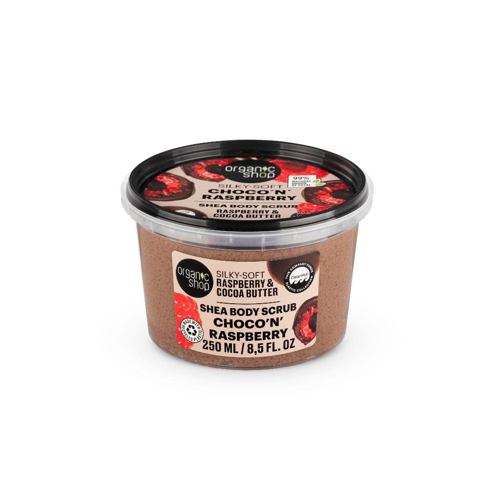 Organic_Shop_Silky_Soft_Choco_n_Raspberry_Shea_Body_Scrub__250ml