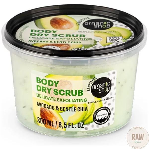 Organic_shop_BODY_DRY_SCRUB_DELICATE_EXFOLIATING_AVOCADO___GENTLE_CHIA_250ml