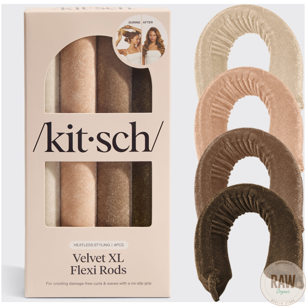 Kitsch Velvet Xl Flexi Rods 4pc Set – Eucalyptus – kuva 2