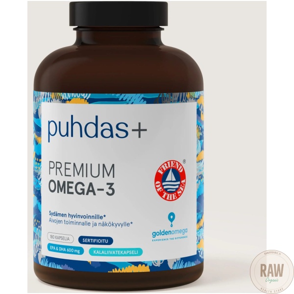 Puhdas+ premium Omega-3 EPA & DHA 600mg 180 kaps – kuva 2