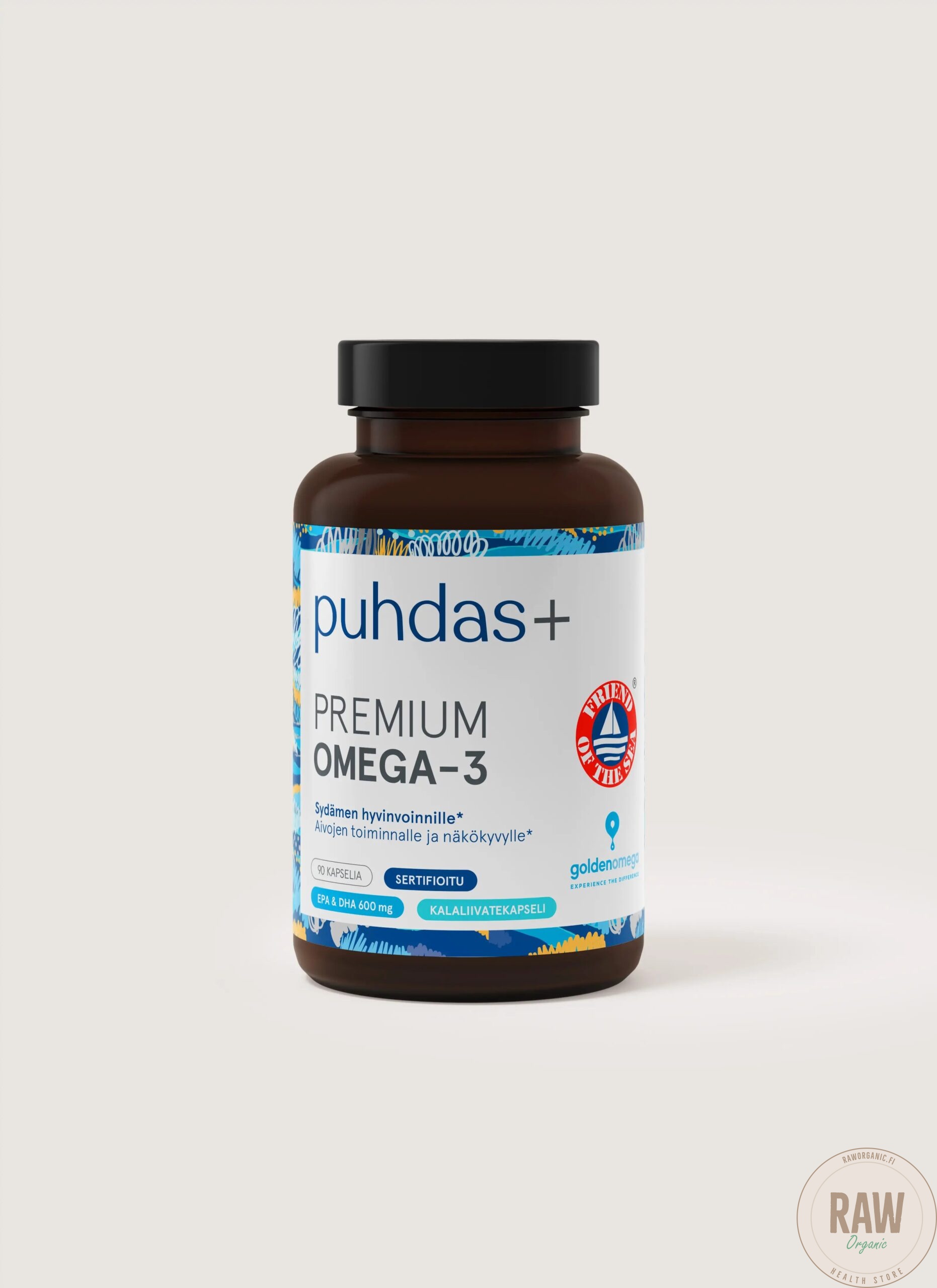 Puhdas+ premium Omega-3 EPA & DHA 600mg 180 kaps
