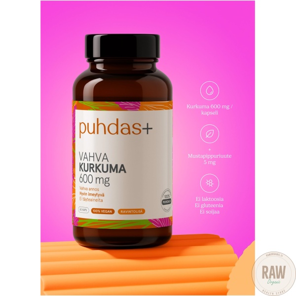 Puhdas+ Vahva Kurkuma 600mg 120kaps. – kuva 2