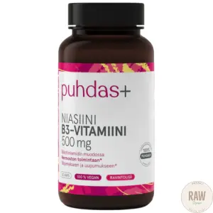 Puhdas+ Niasiini B3-Vitamiini 500mg, 60 kaps.