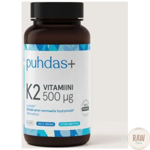 Puhdas+ K2-Vitamiini 500ug, 60kaps.