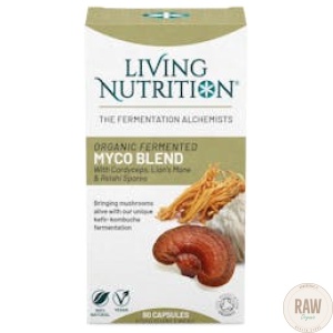 Living nutrition Organic Fermented Myco Blend, 60 kaps.