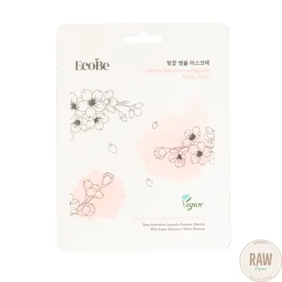 EcoBe Cherry Blossom Ampoule Facial Mask Sheet