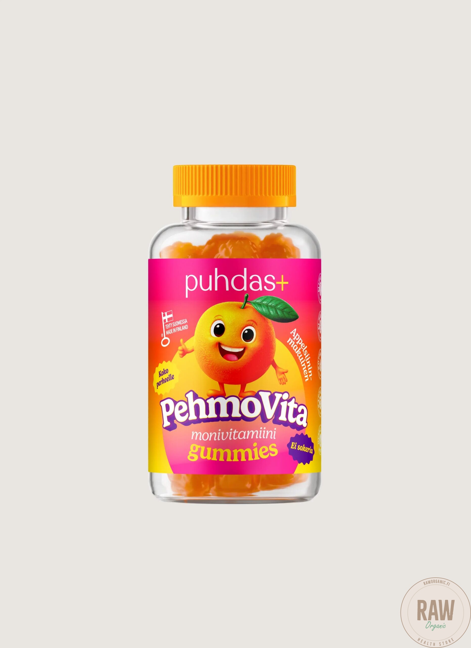 Puhdas+ PehmoVita Monivitamiini Gummies Appelsiini 75kpl