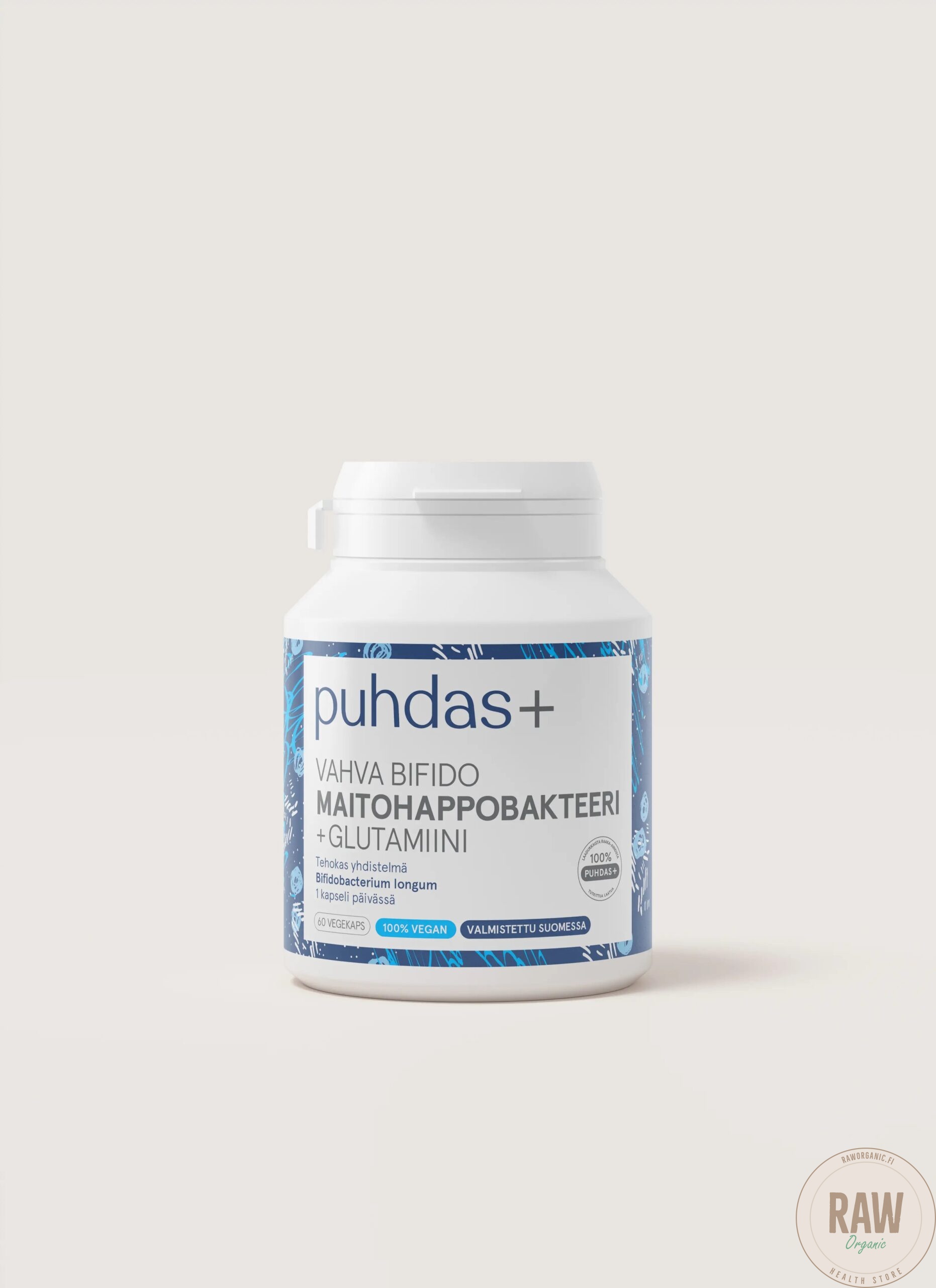 Puhdas+ Vahva Bifido Maitohappobakteeri + Glutamiini 60kaps