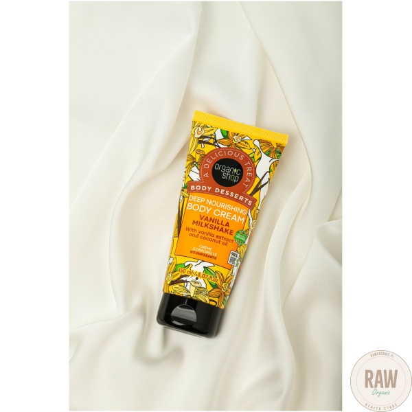 Organic shop  DEEP NOURISHING BODY CREAM VANILLA MILKSHAKE, 150ml – kuva 4