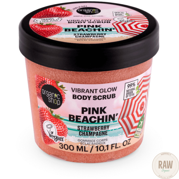 Organic shop PINK BEACHIN’ VIBRANT GLOW BODY SCRUB 300ml – kuva 4