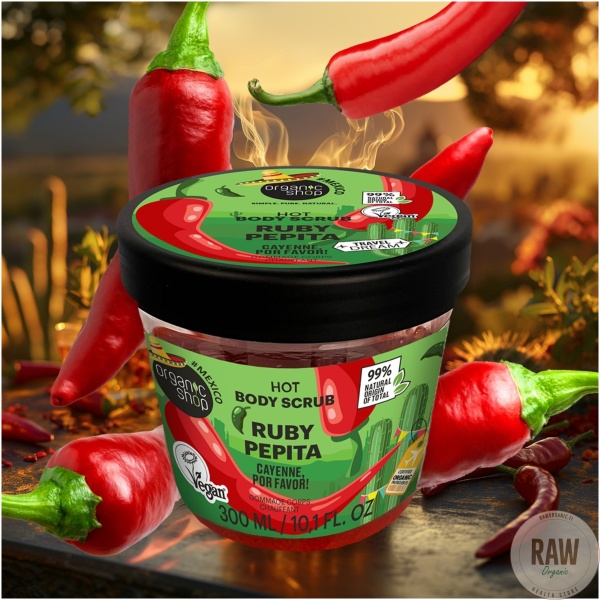 Organic shop RUBY PEPITA HOT BODY SCRUB 300ml – kuva 5