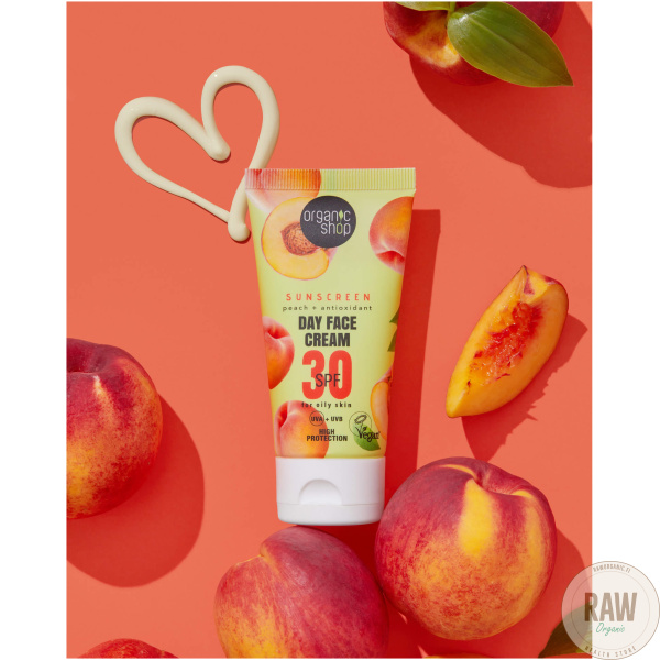 Organic Shop kasvojen aurinkosuojavoide SPF30 rasvoittuvalle iholle  50 ml – kuva 2