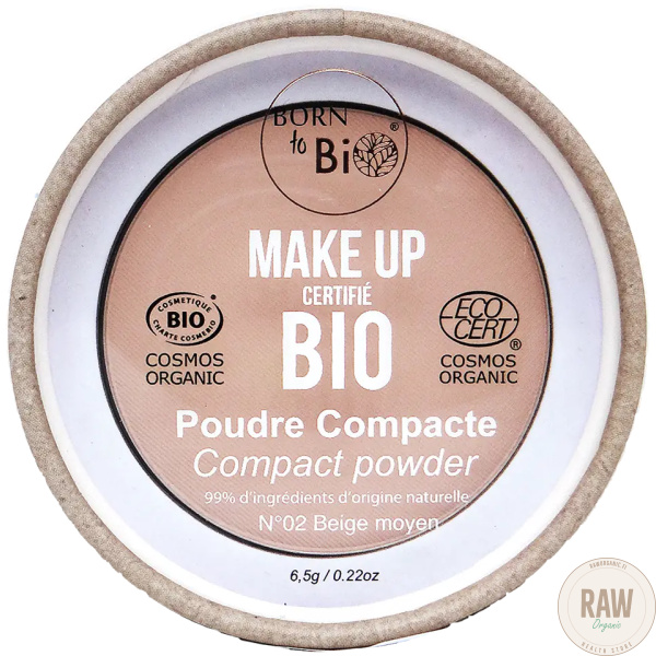 Born to bio compact powder medium beige N02, 6,5g – kuva 2