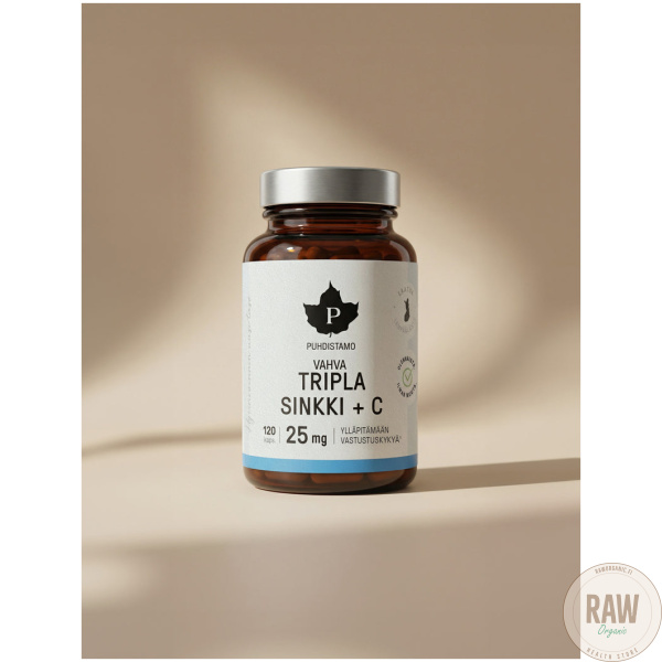 Puhdistamo Tripla sinkki + C 25mg 120 kaps. – kuva 2