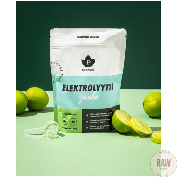 Puhdistamo elektrolyyttijauhe, sitruuna-lime, 240g – kuva 2