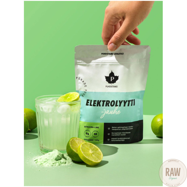 Puhdistamo elektrolyyttijauhe, sitruuna-lime, 240g – kuva 3