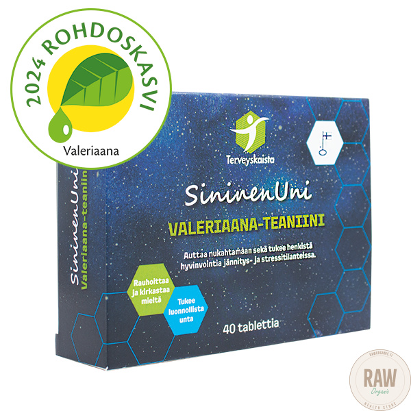 Terveyskaista SininenUni Valeriaana-teaniini 40 tabl.