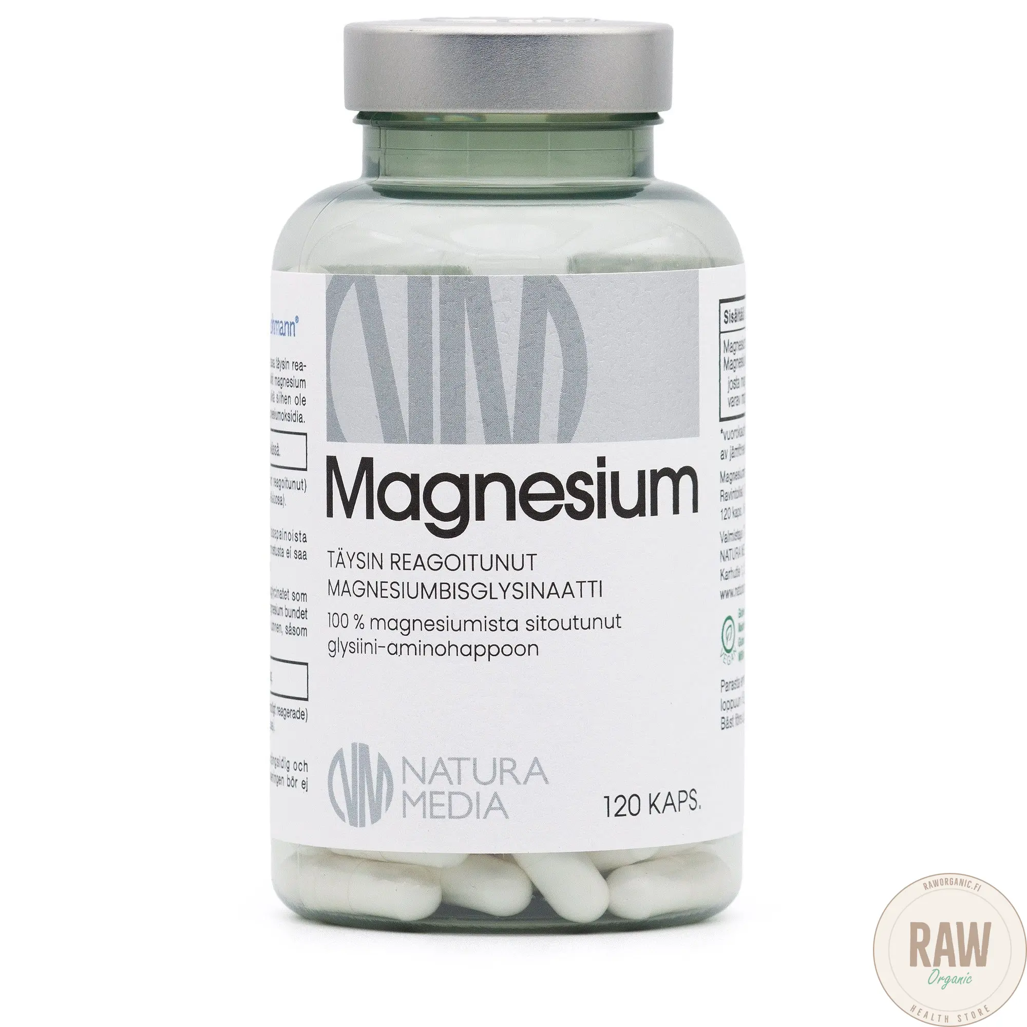 Natura Media Magnesium biglysinaatti, 120 kaps.