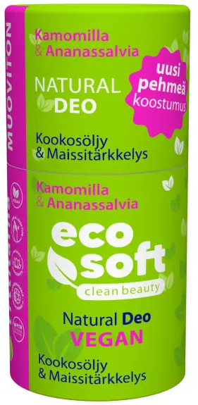 Eco Soft Natural Kamomilla ja ananassalvia 50 g deodorantti (PV11/26)