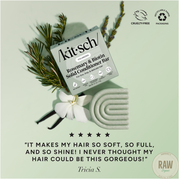 KITSCH Rosemary & Biotin Volumizing  Shampoo & Hoitoaine bar – kuva 7