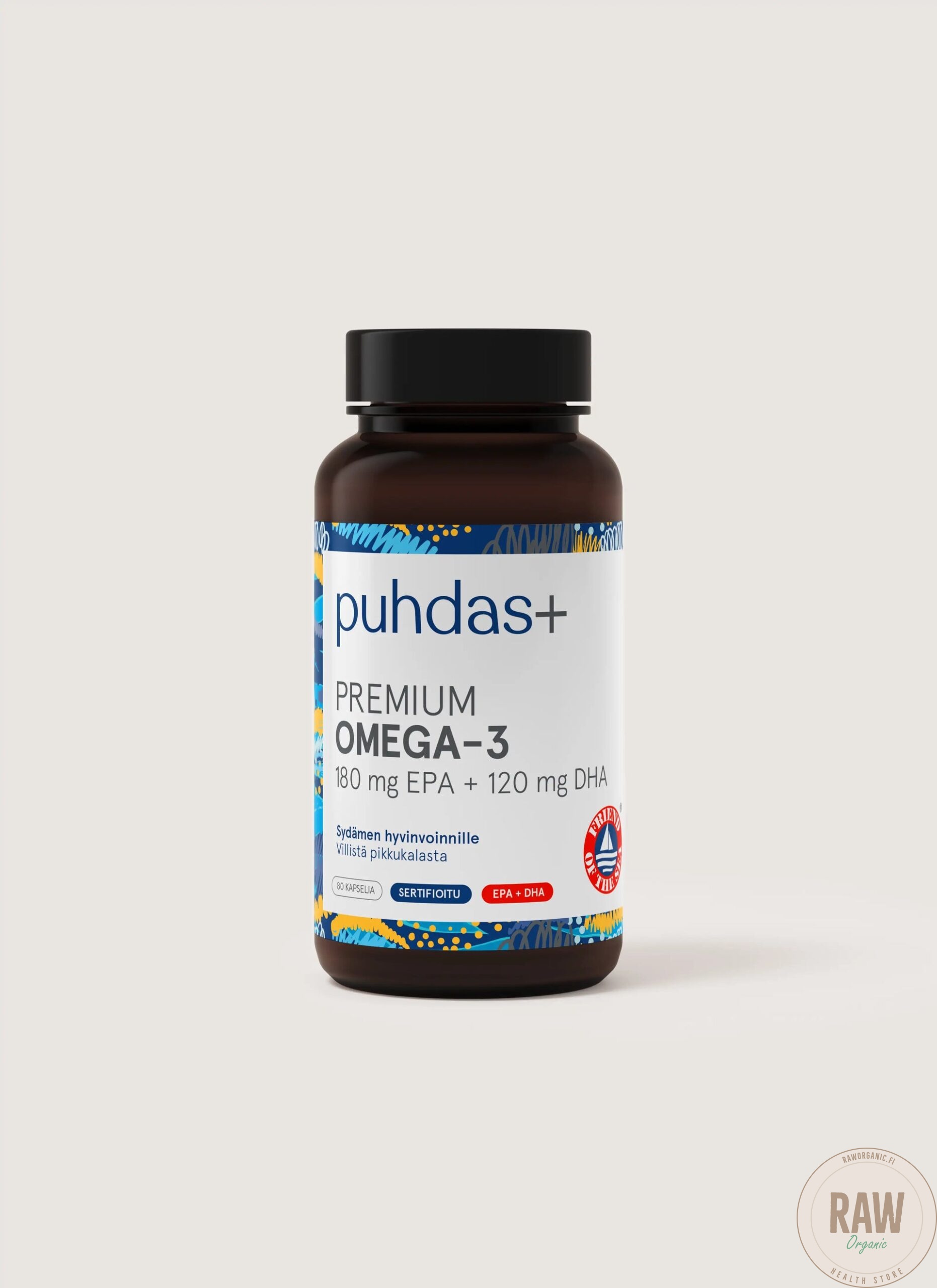 Puhdas+ Premium Omega-3 EPA & DHA 300mg 80 kaps.