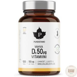 Puhdistamo Vahva D-vitamiini 50 μg 120 kaps.