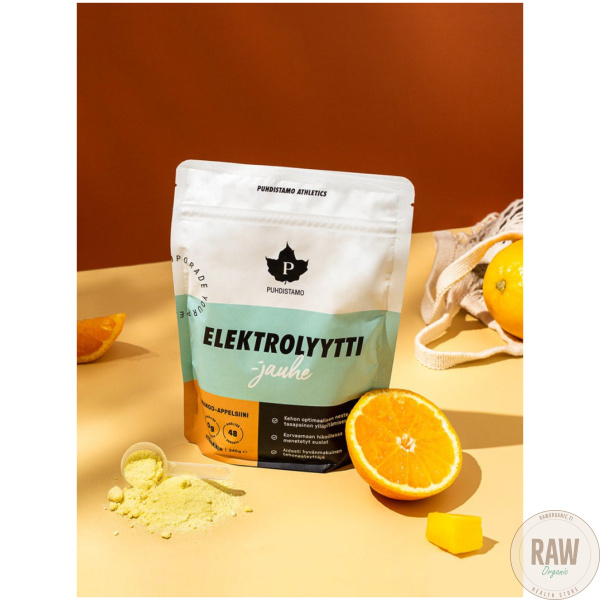 Puhdistamo elektrolyyttijauhe, Mango-appelsiini 240g – kuva 2