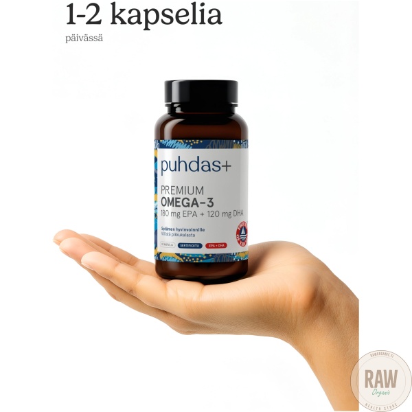 Puhdas+ Premium Omega-3 EPA & DHA 300mg 80 kaps. – kuva 5