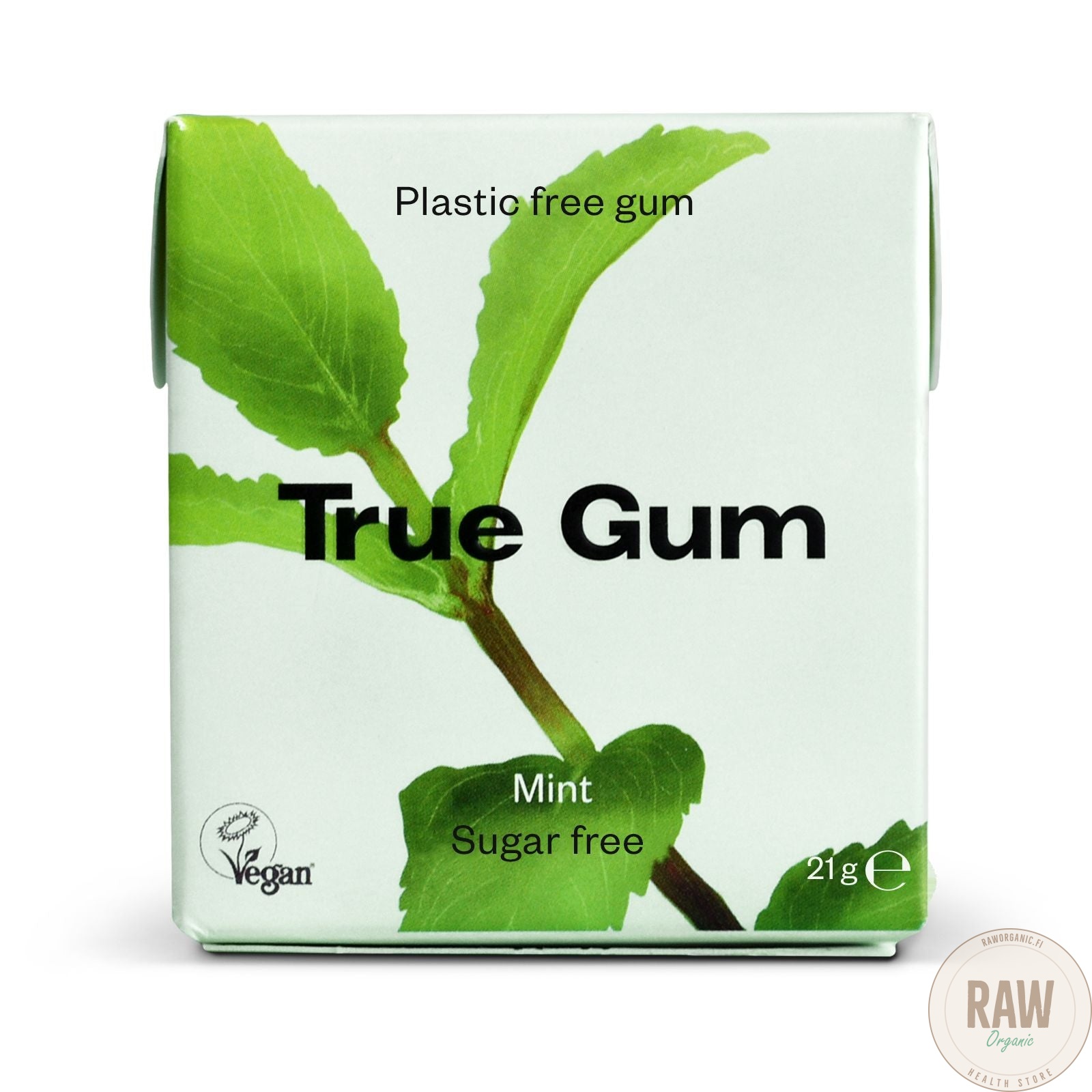 True Gum Minttu-Matcha Muoviton Ksylitolipurukumi, 21g