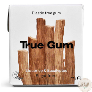 True Gum Lakritsi-Eukalyptus Muoviton Ksylitolipurukumi 21g