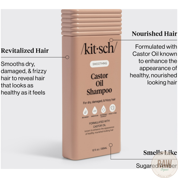 Kitsch Smoothing Castor Oil Shampoo 335ml – kuva 5