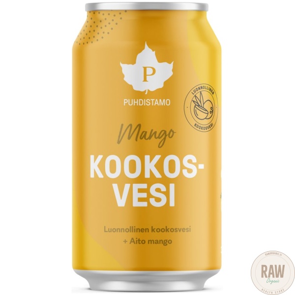 Puhdistamo Kookosvesi Mango 310ml – kuva 2