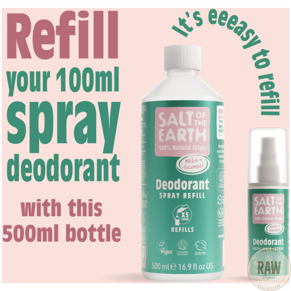 Salt of the Earth Melon & Cucumber Deodorant  Täyttöpakkaus 500ml – kuva 6