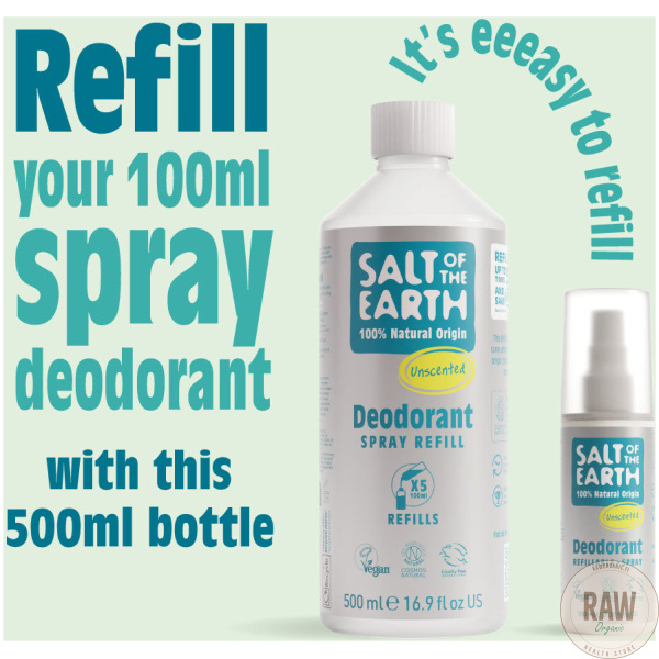 Salt of the Earth Unscented Natural Deodorant  Täyttöpakkaus 500ml – kuva 5