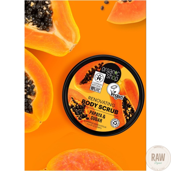 Organic Shop Papaya & Sugar Hedelmäinen Body Scrub 250 Ml – kuva 5