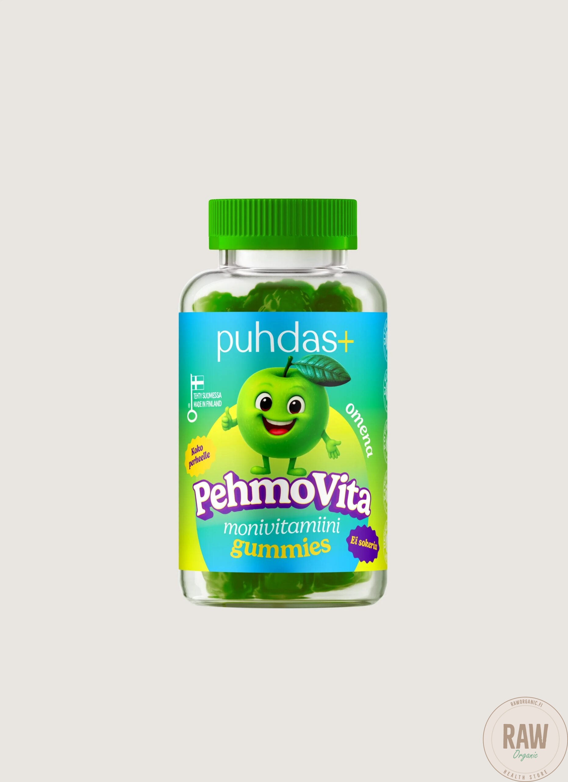 Puhdas+ PehmoVita Monivitamiini Gummies Omena 75kpl