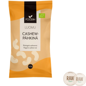 Foodin Cashewpähkinä, Luomu 200g