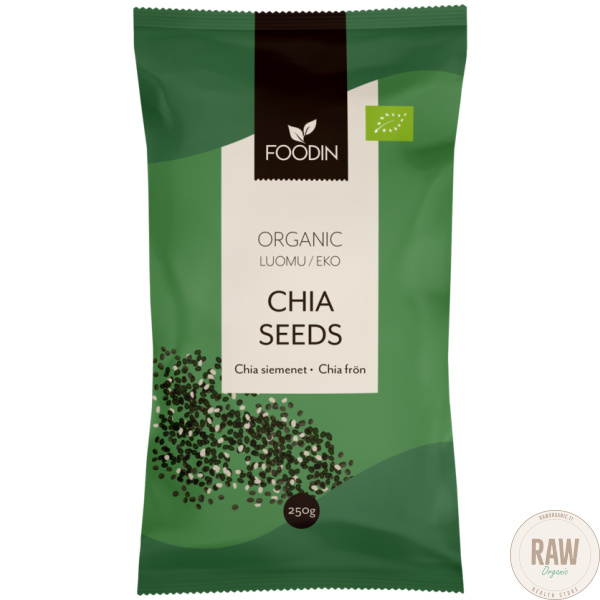 Foodin Luomu Chia-Siemen, 250g – kuva 2