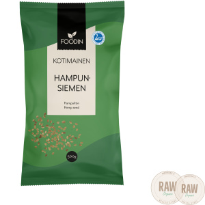 Foodin Inhemska hampfrön, 500g