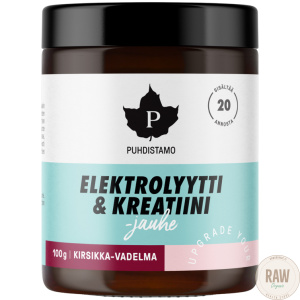 Puhdistamo Elektrolyytti & kreatiini – jauhe Kirsikka-Vadelma 100 g