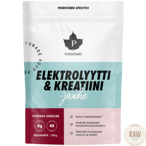 Puhdistamo Elektrolyytti & kreatiini – jauhe Kirsikka-Vadelma 200 g
