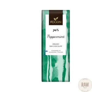 Foodin Raakasuklaa Peppermint 70%, luomu 40 g