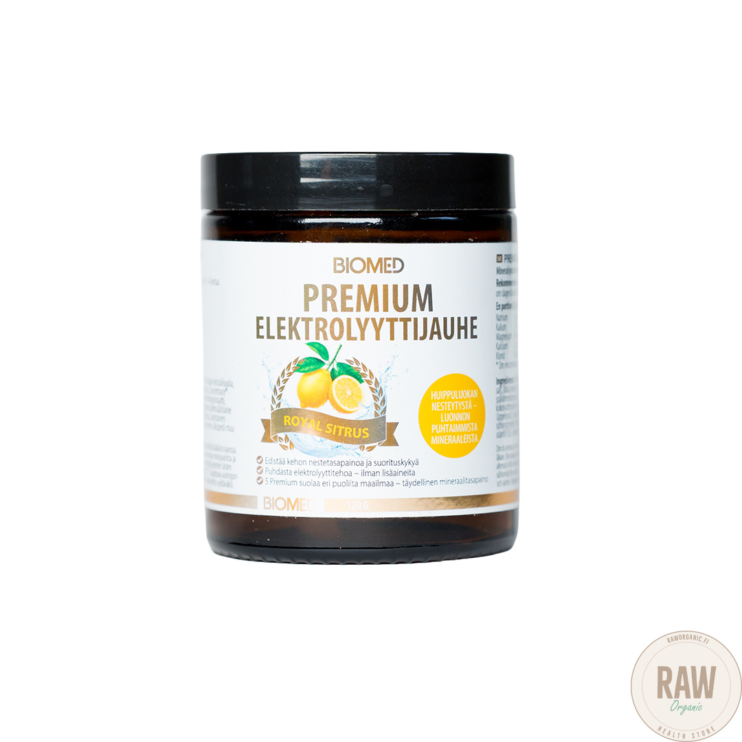 Biomed Premium Elektrolyyttijauhe Royal sitrus 120g