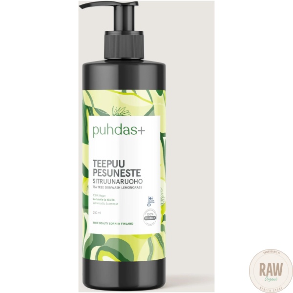 Puhdas+ Tea Tree Skinwash Sitruunaruoho 250ml – kuva 7
