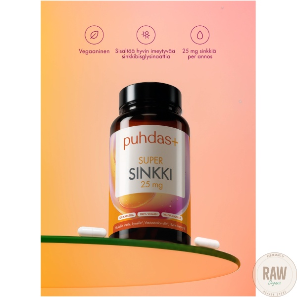 Puhdas+ Super sinkki 25mg  120kaps – kuva 3