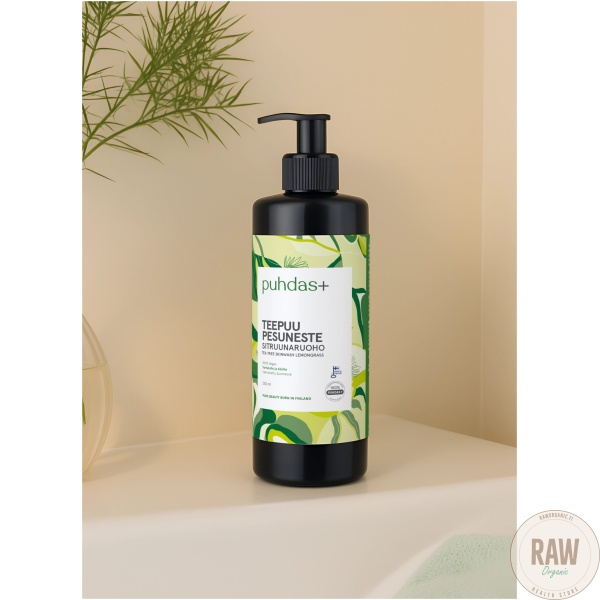 Puhdas+ Tea Tree Skinwash Sitruunaruoho 250ml – kuva 8