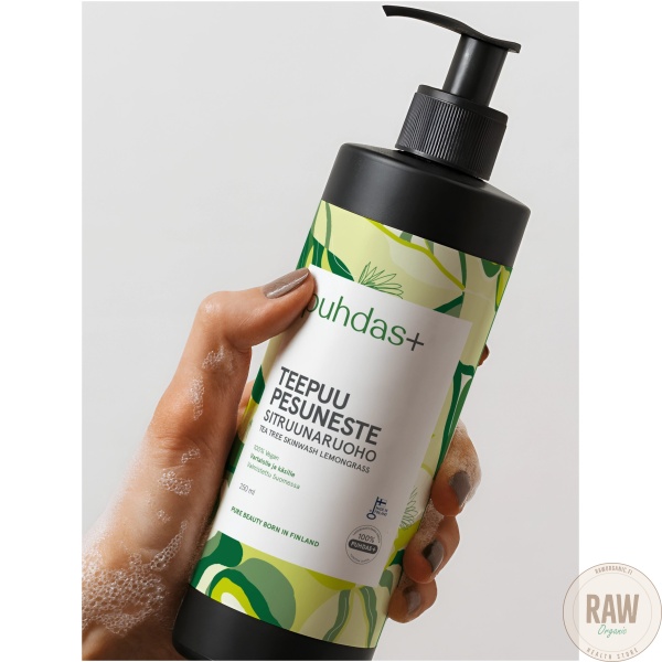 Puhdas+ Tea Tree Skinwash Sitruunaruoho 250ml – kuva 6