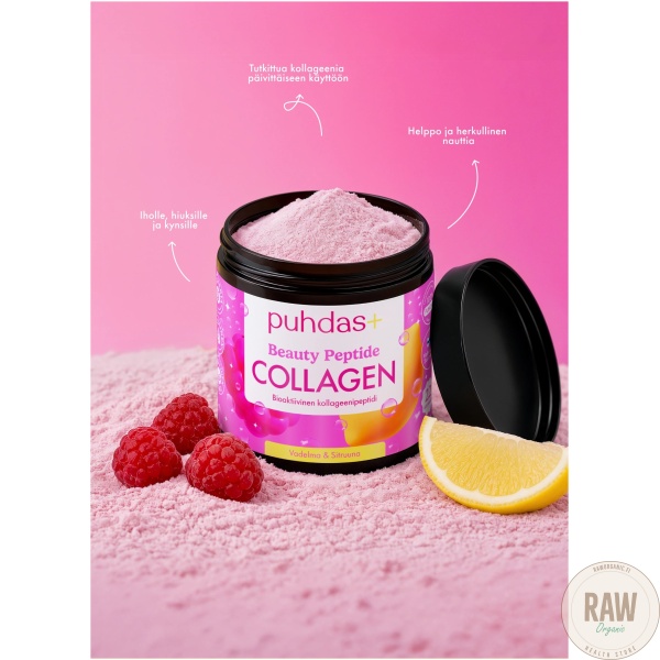 Puhdas+ Beauty Peptide Collagen vadelma&sitruuna 80g – kuva 3